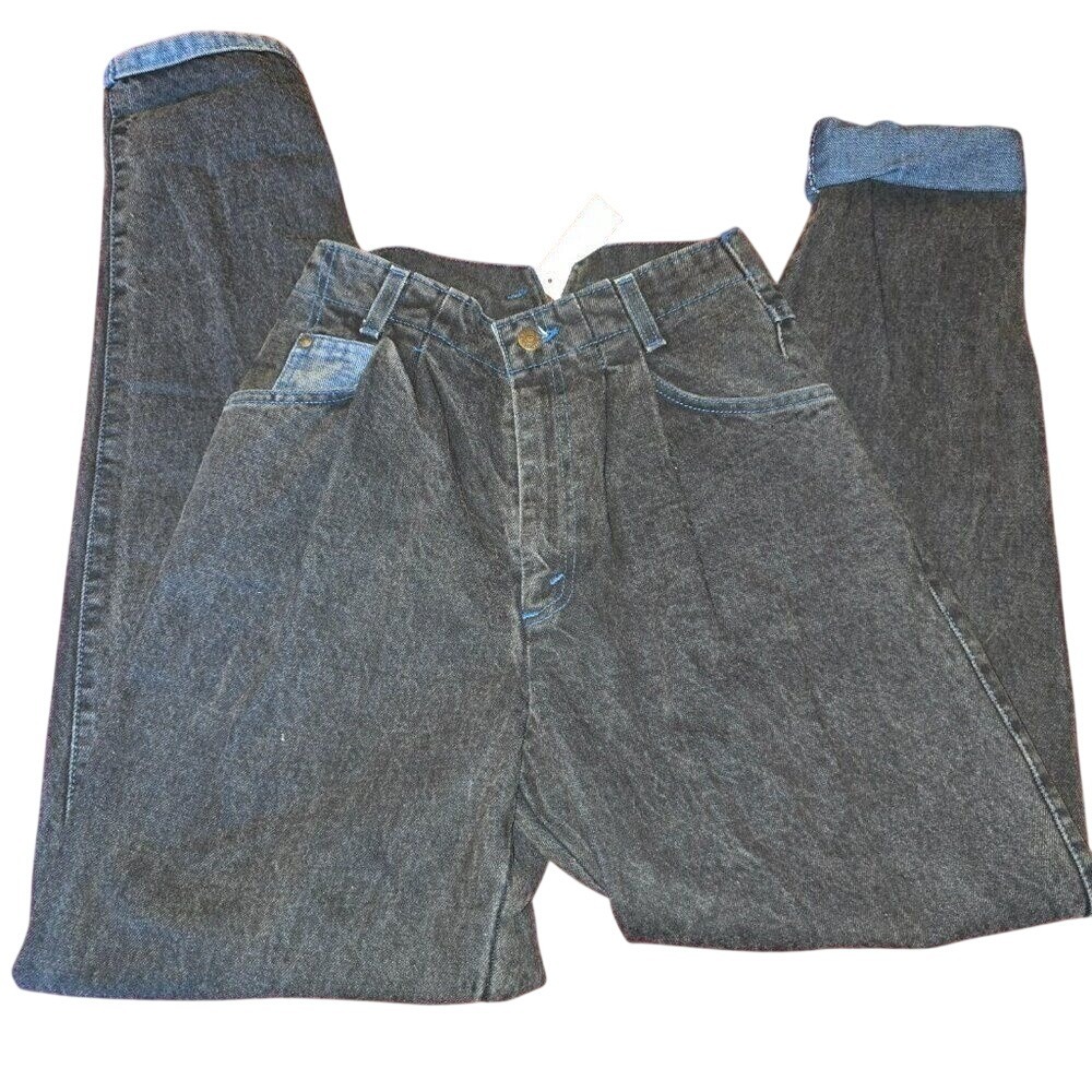 RARE Levi's 900 series Black Jeans with Blue stitching RETRO SAMPLE‎ GARMENT VTG